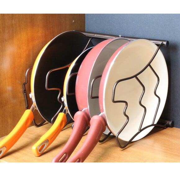 NEW Deco Brothers Pan Lid Tiered Shelf Organizer Counter Cabinets Storage Bronze - Picture 2 of 10